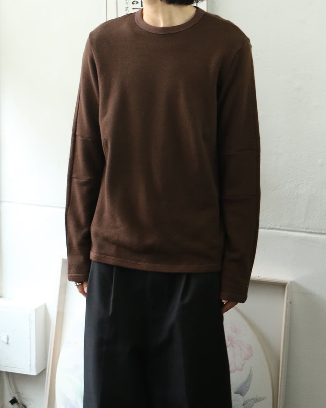 넘버나인 브라운 롱슬리브 니트  상품이미지2