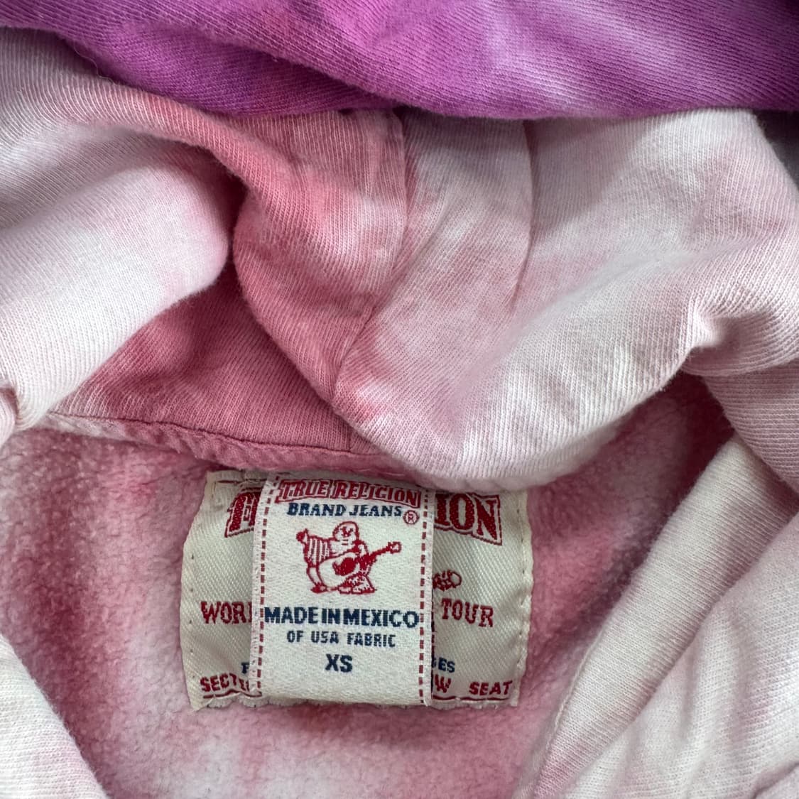 True religion 트루릴리전 타이다이 핑크 후드집업 상품이미지5