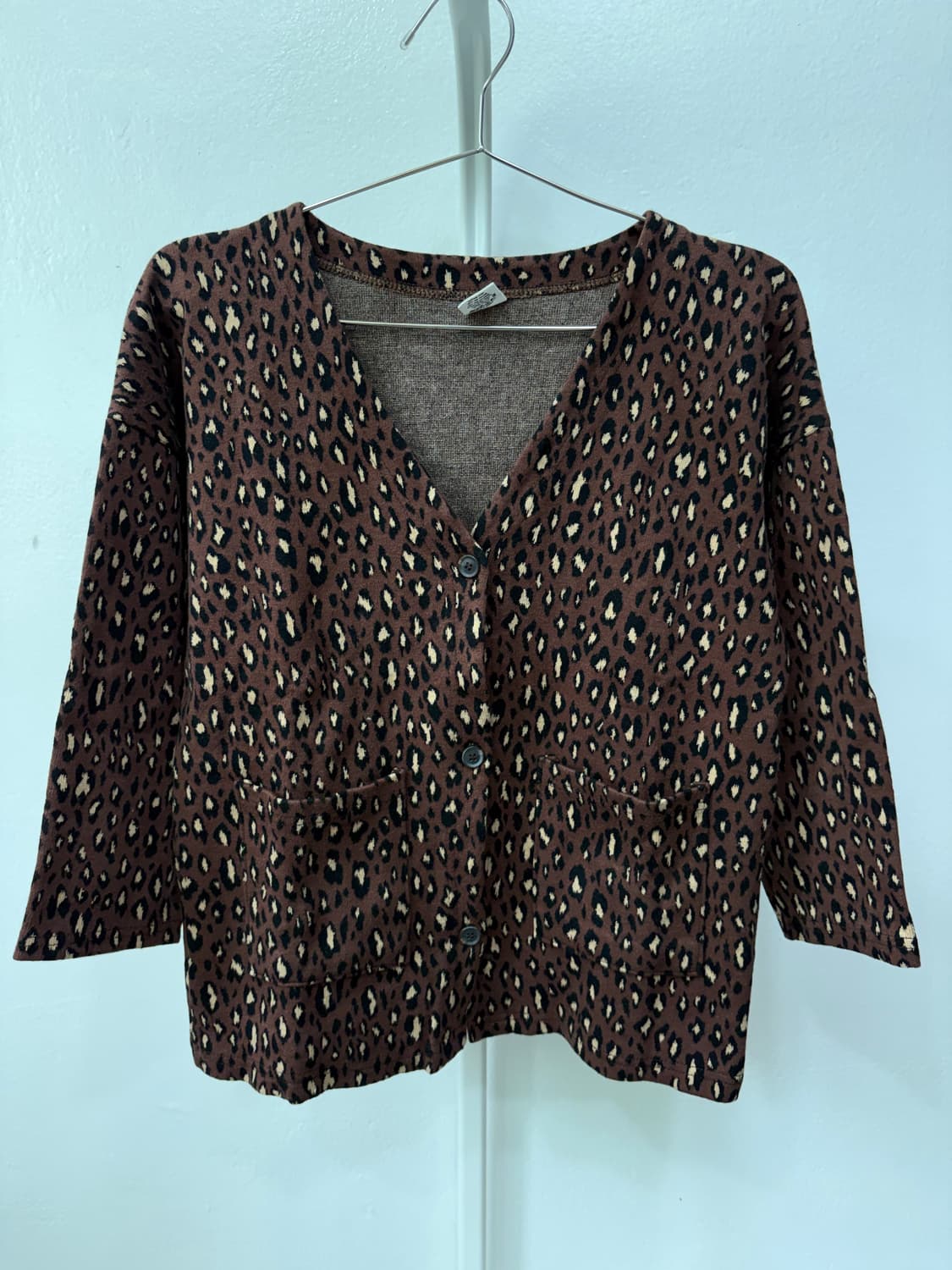 레오파드 7부 포켓 가디건 상품이미지2