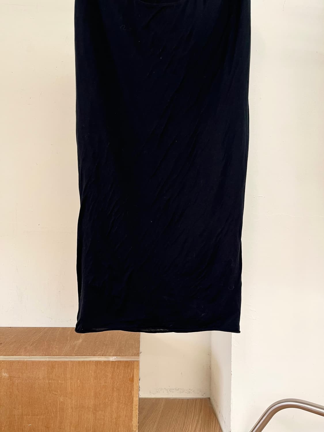 핼무트 랭 블랙 코튼 슬리브리스 드레스 상품이미지4