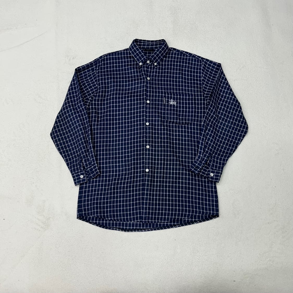 Stussy 90‘s indigo check shirts 상품이미지4