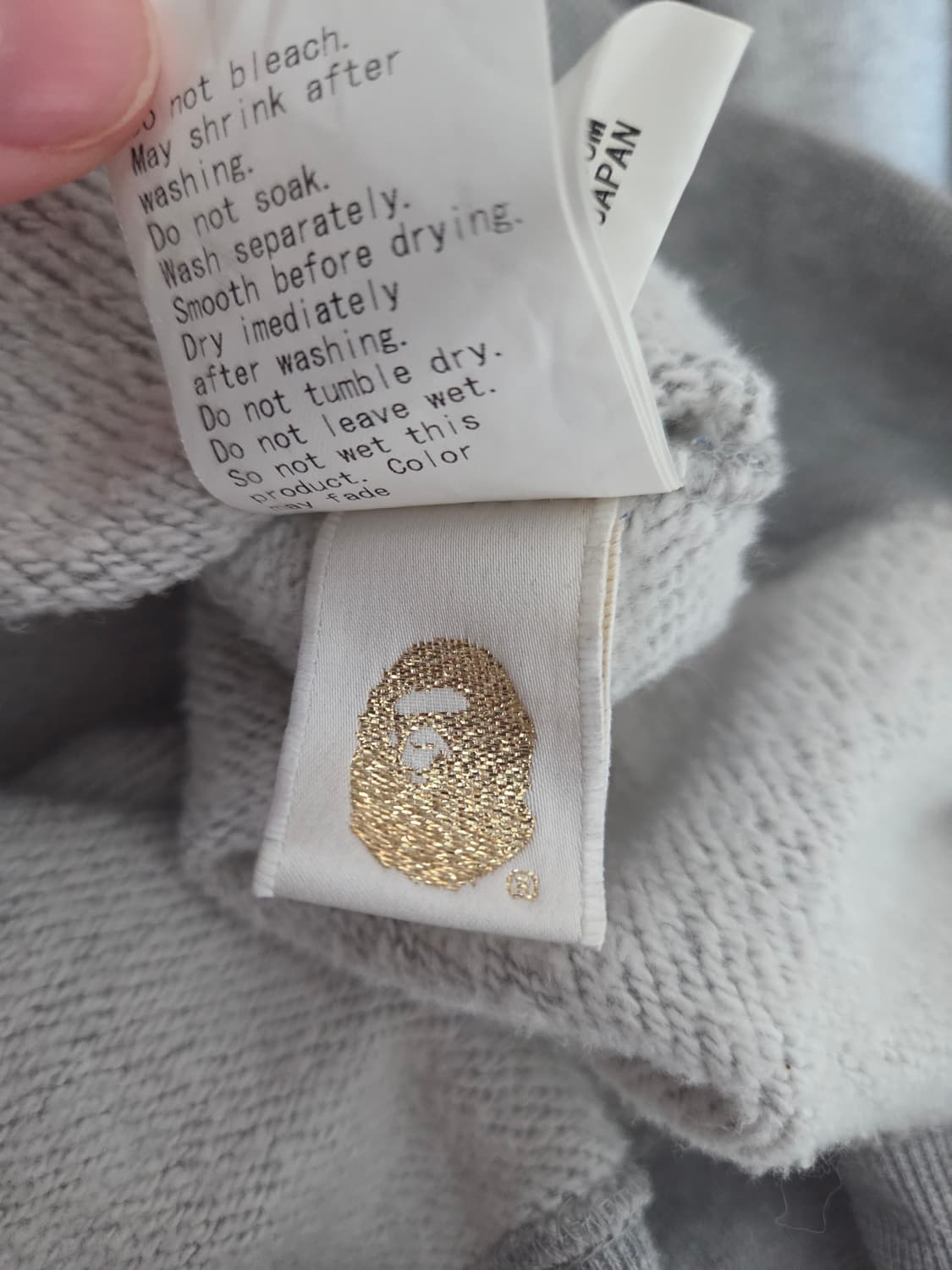 베이프 스타 후드집업 블루 그레이 M 상품이미지6