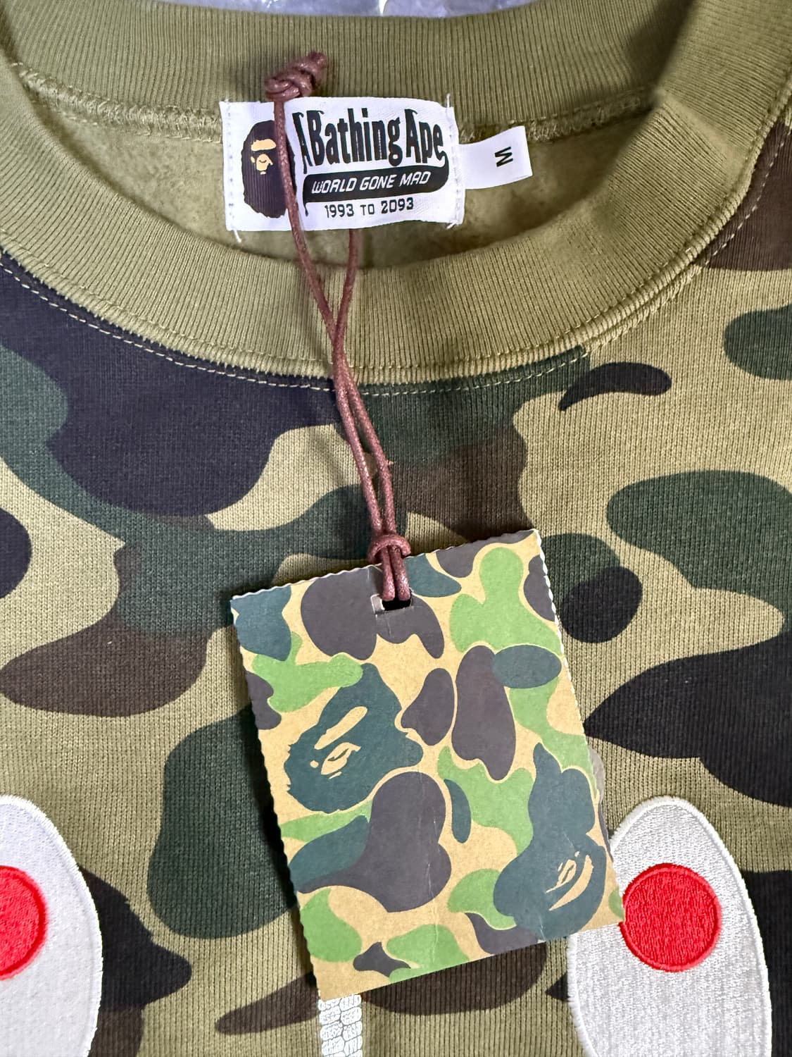 베이프 퍼스트 카모 샤크 크루넥 스웨트셔츠 그린 M 상품이미지2