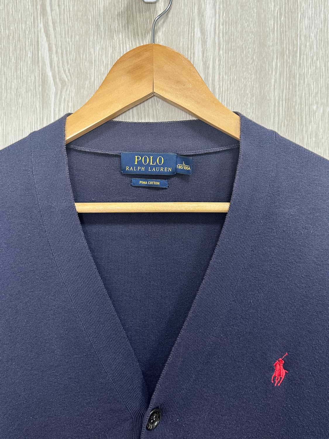 폴로 랄프로렌 피마코튼 가디건L/네이비 상품이미지1