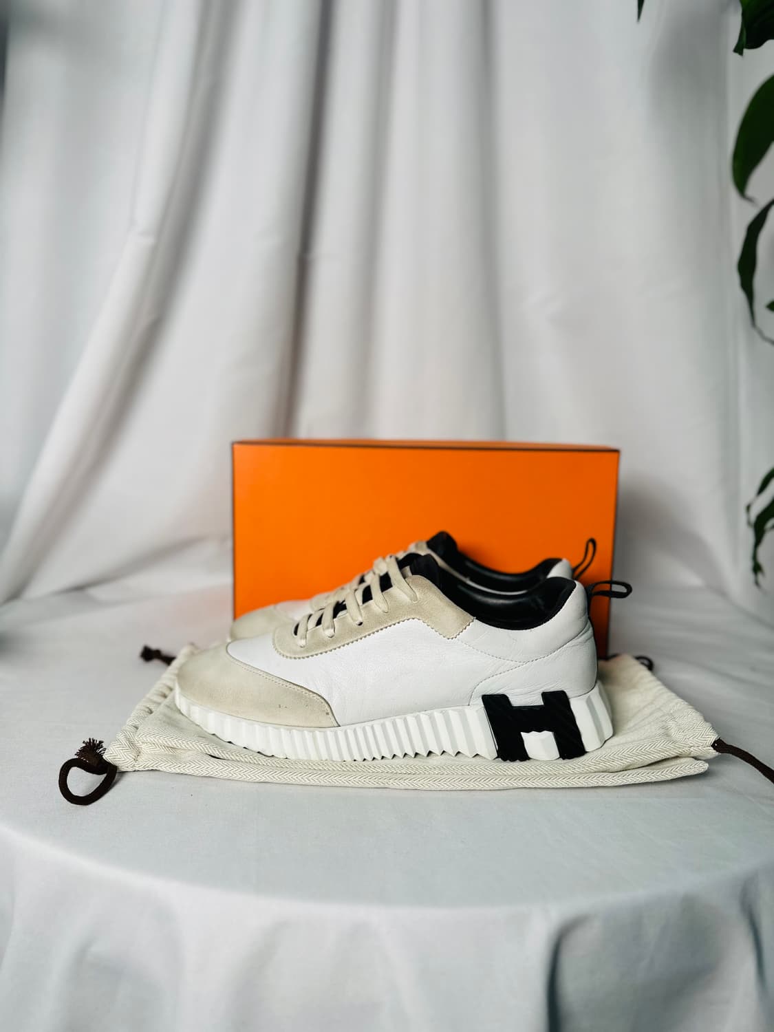 [정품] 에르메스 바운싱 화이트 코트스킨 블랑 41사이즈 상품이미지5