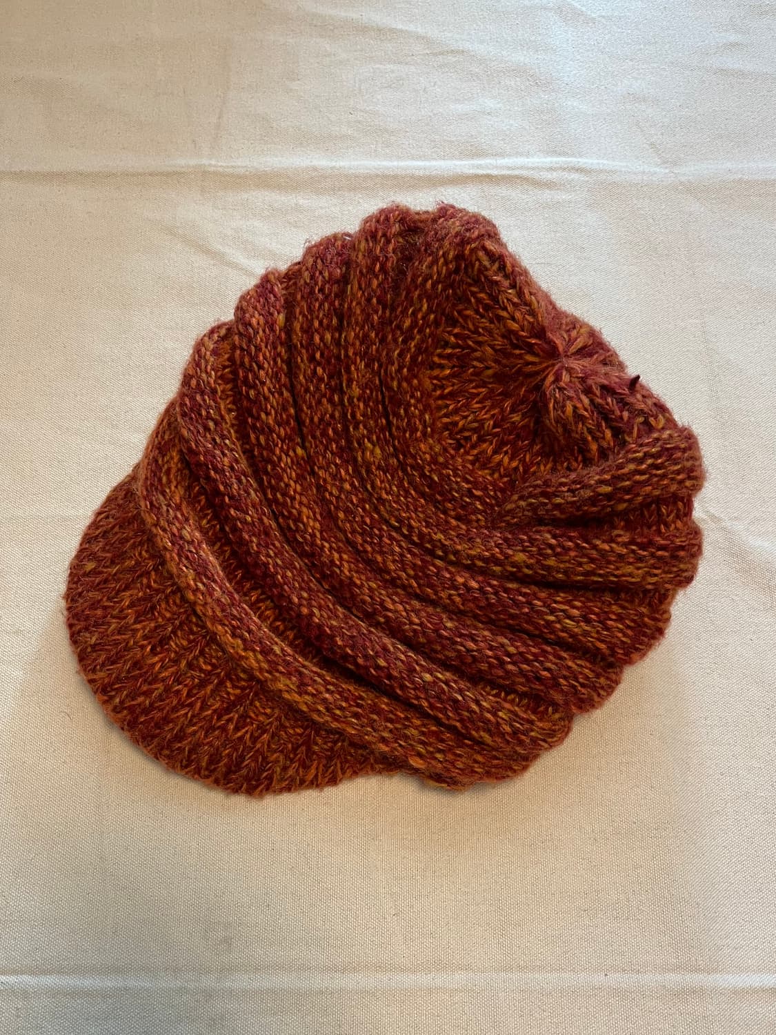 brick red y2k knit beanie cap 상품이미지2