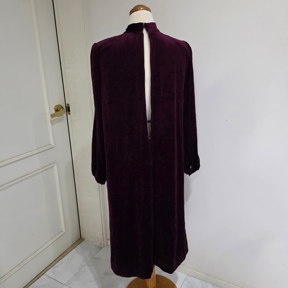 퍼플 벨벳st 고딕풍 레이스 롱원피스 상품이미지4