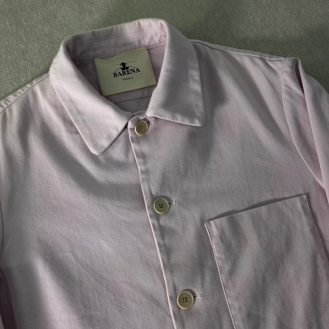 95 바레나 원포켓 핑크 코튼 셔츠 자켓 상품이미지2