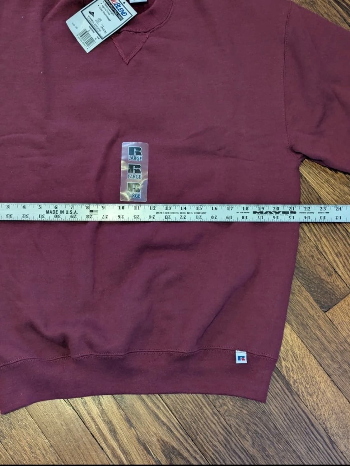 러셀애슬래틱 버건디 맨투맨 데드스탁 상품이미지5