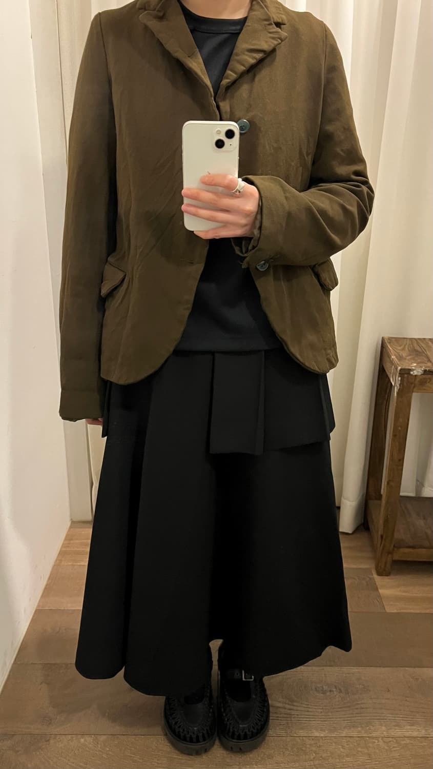 Fulling Polyester Round Jacket 상품이미지2