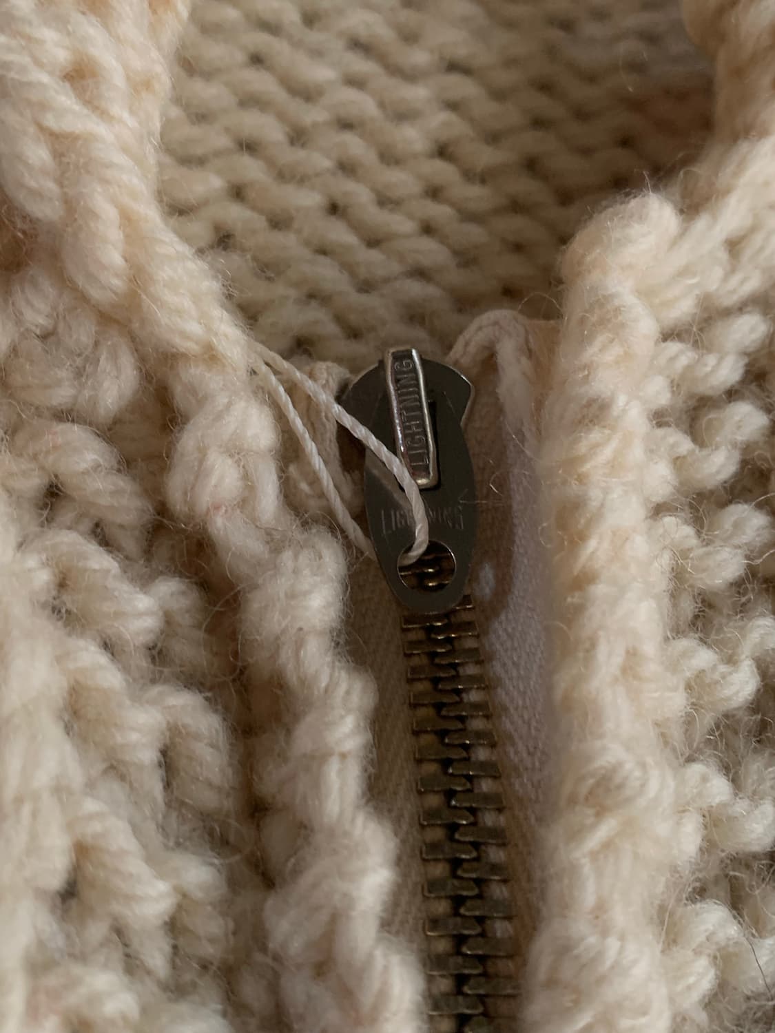 60s 핸드 니트 캐네디언 집업 스웨터 골프 상품이미지3