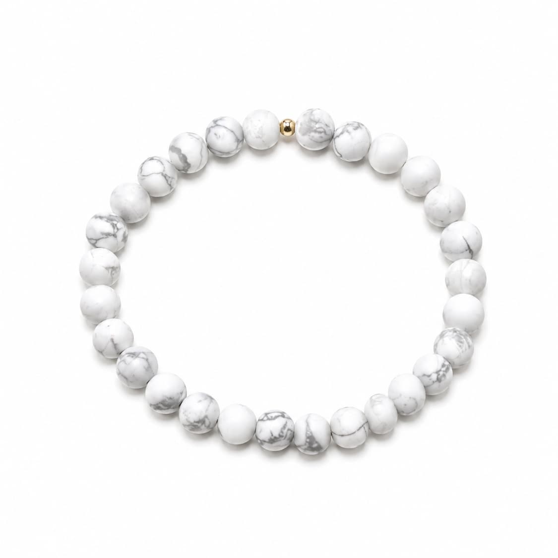 천연석 하울라이트 6mm 원석팔찌 / 14k 골드필드 포인트 상품이미지2