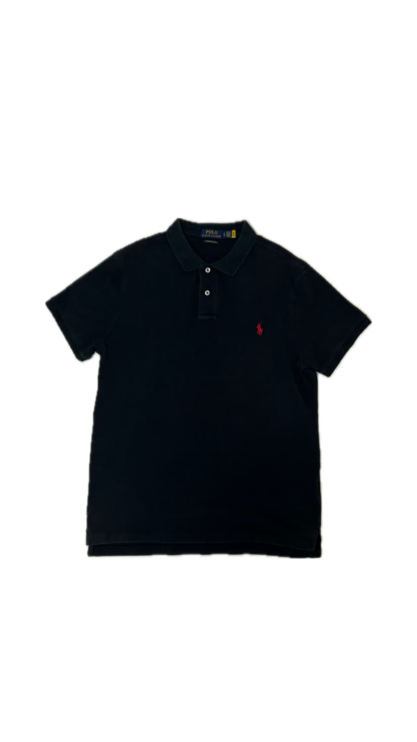 폴로 랄프 로렌 커스텀 슬림핏 메시 폴로 셔츠 블랙 size(L) 정품 상품이미지1