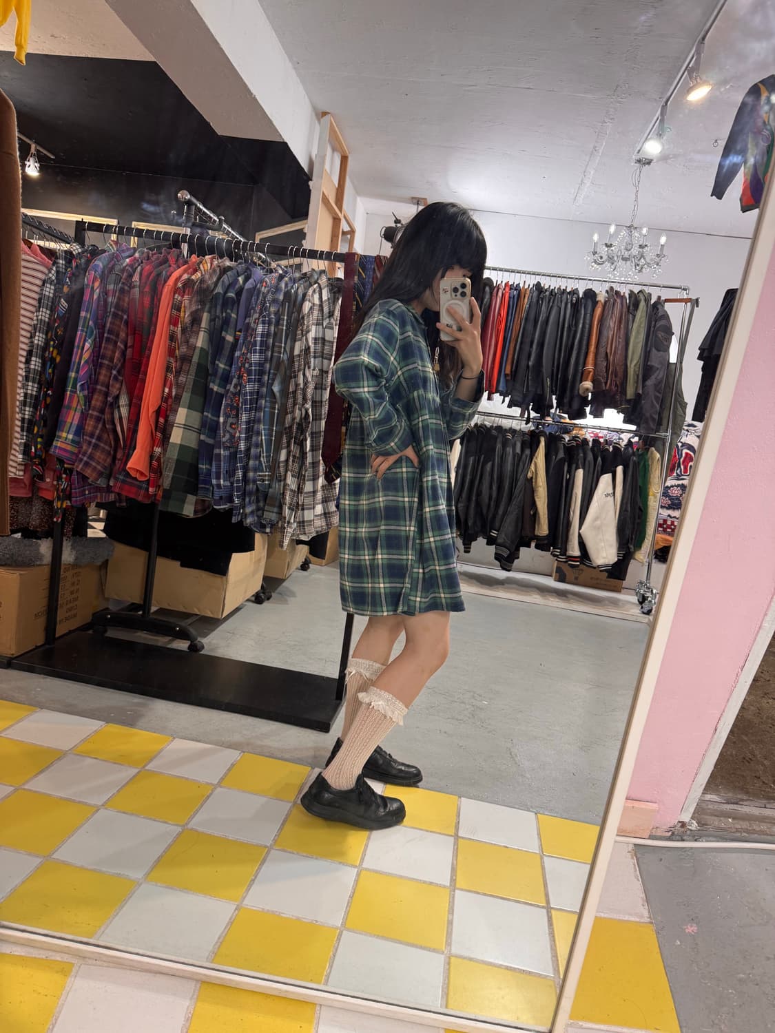 Japanese vintage 꽃집 코디세트 C557 상품이미지9