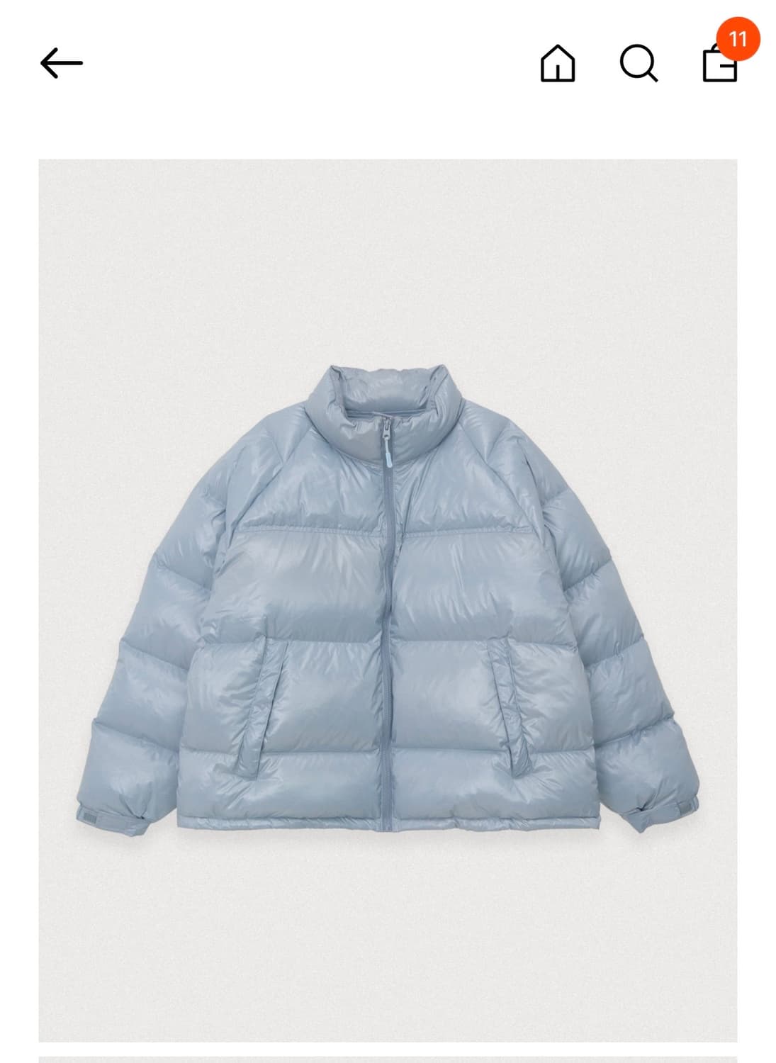 포에토 덕다운 패딩-하늘색 상품이미지2