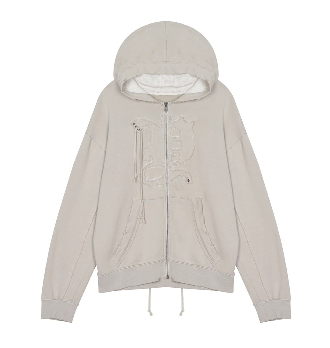 BACK TIE DETAIL ZIP-UP BEIGE 상품이미지2