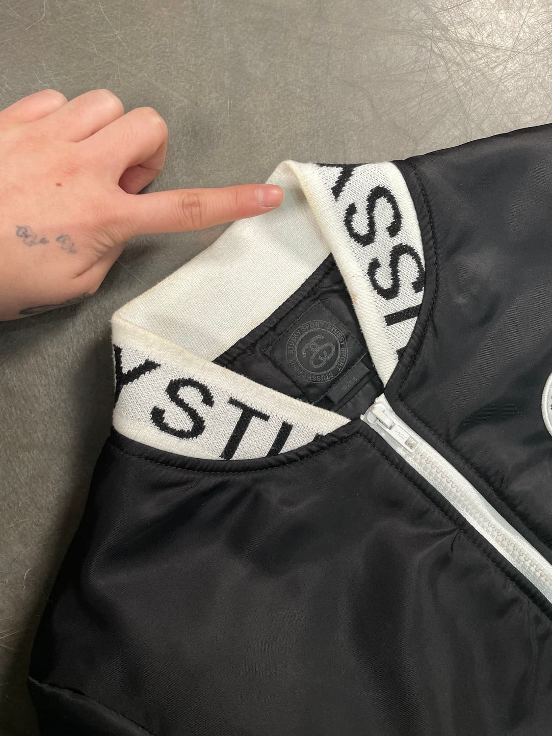 스투시 SS링크 크롭 바시티 자켓 상품이미지3