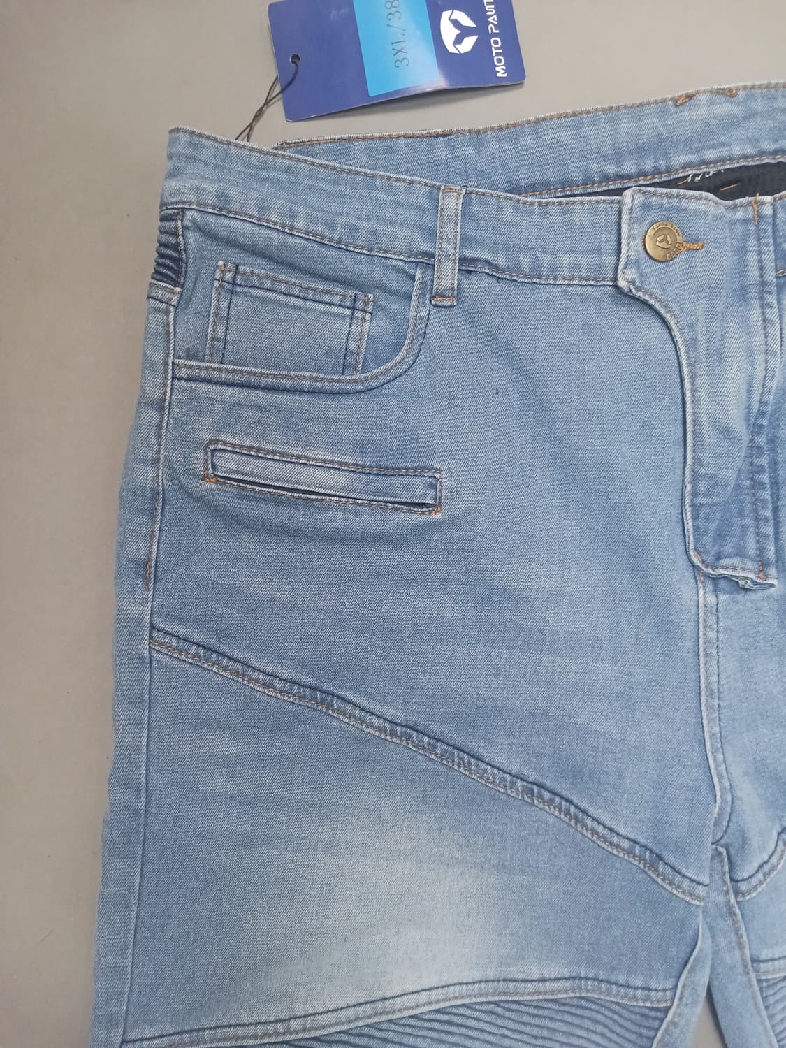 새제품 [38] 모토팬츠 블루 워싱 바이커진 청바지 발망 스타일 상품이미지2