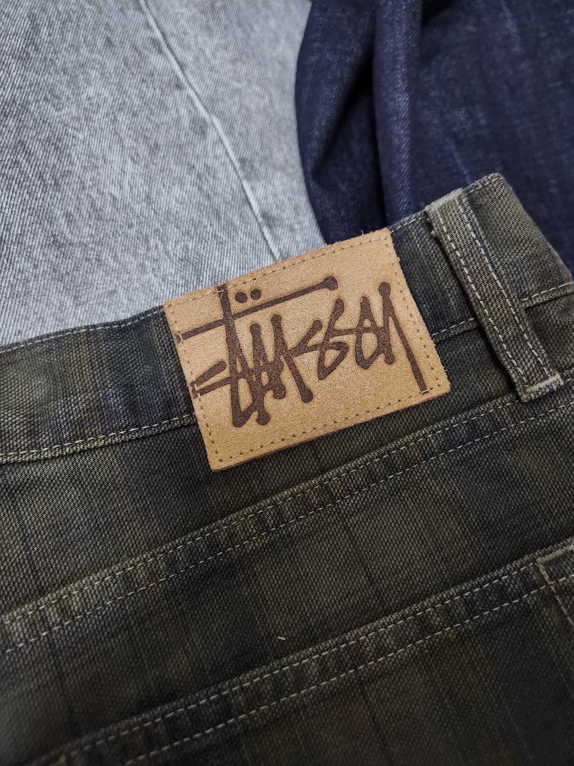 Stussy Washed Canvas Plaid Big Ol' Jean 상품이미지5