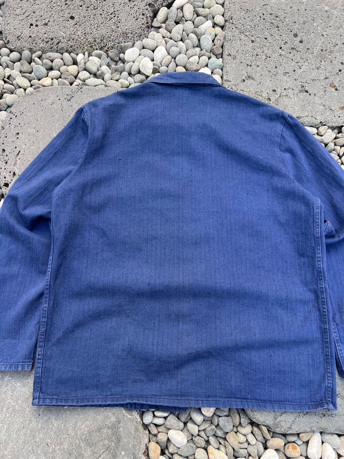 WASHING BLUE OLD HBT 헤링본트윌코튼 프렌치워크자켓 상품이미지8