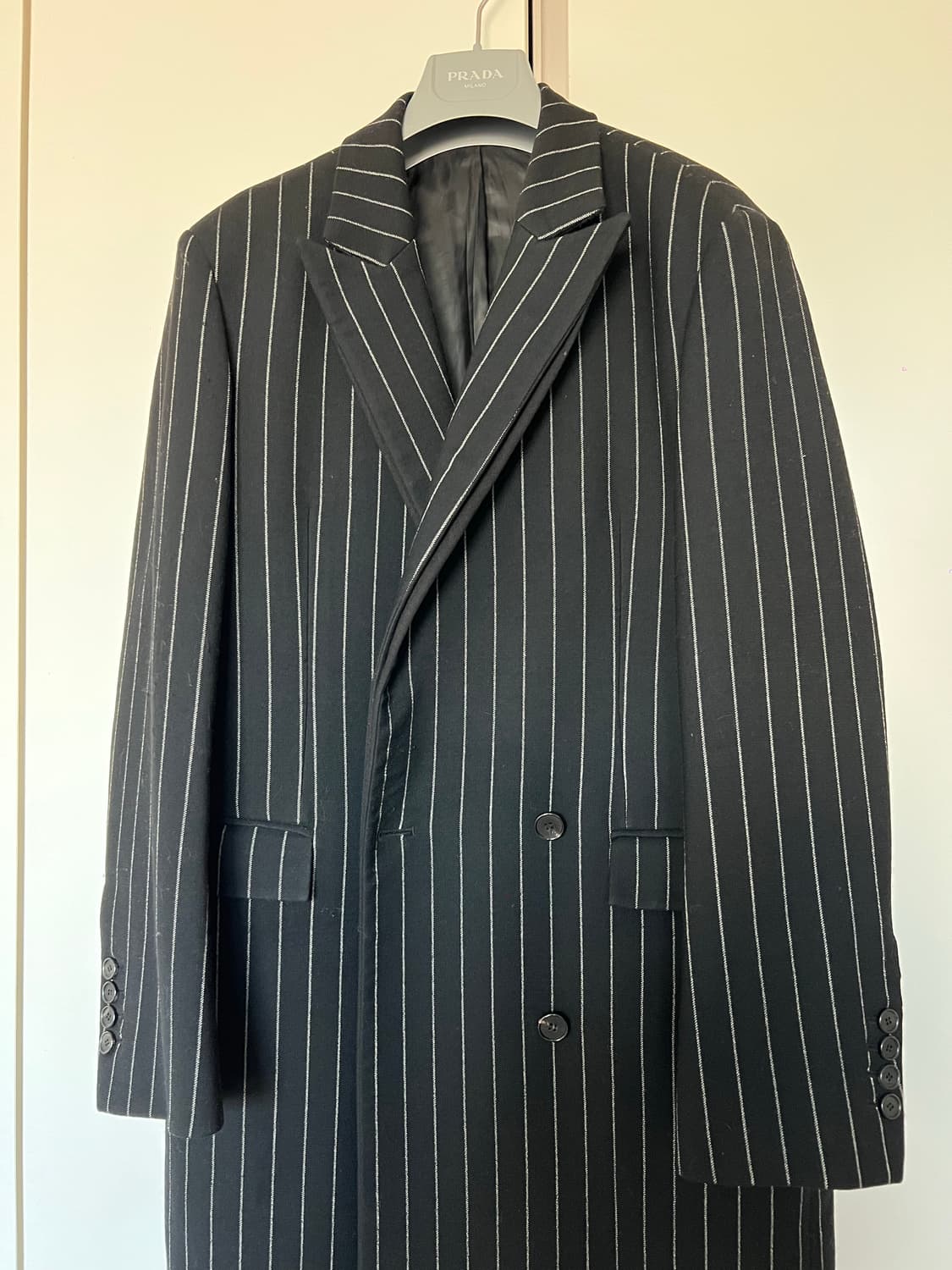 매장가 200만 준지 더블 스트라이프 레이어드 코트 상품이미지2