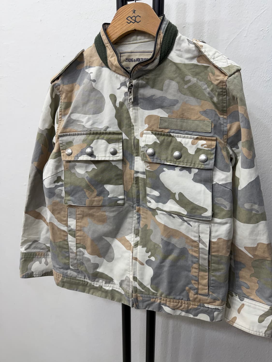 정품) 쟈딕앤볼테르 카모플라쥬 야상 자켓 XS 상품이미지3