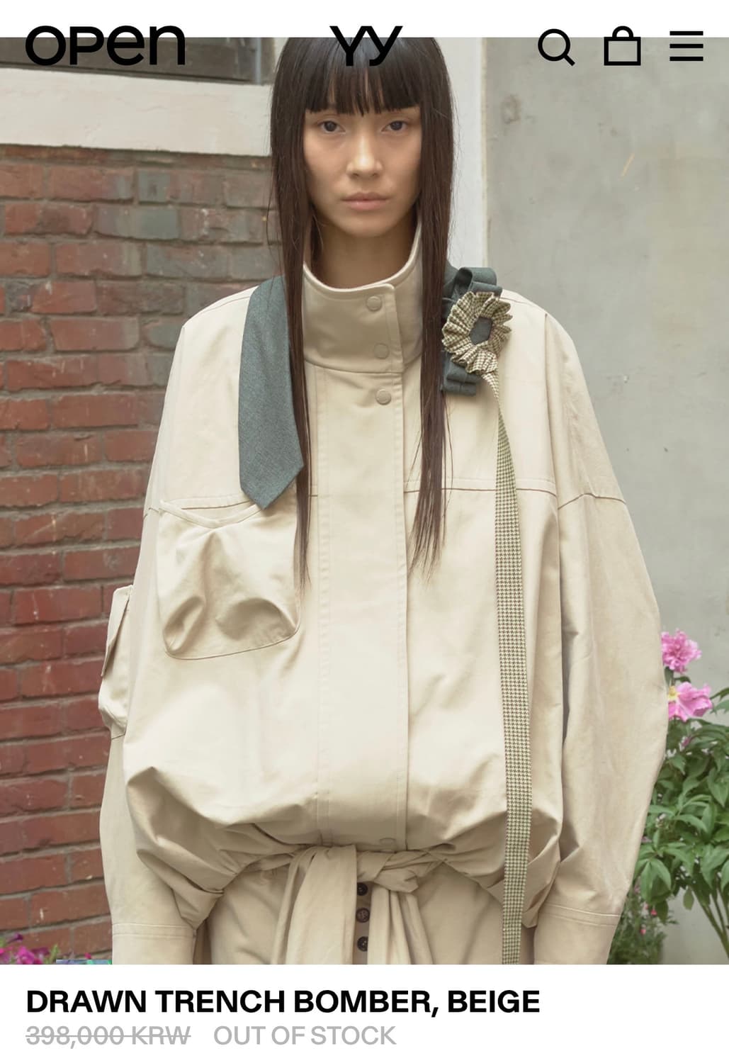 Open yy 트렌치 봄버 m 상품이미지1