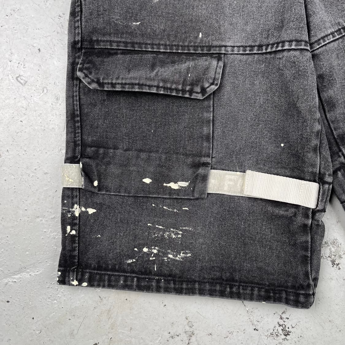 빈티지 마리떼 프랑소와 저버 배기 벨크로 데님쇼츠 블랙 상품이미지7