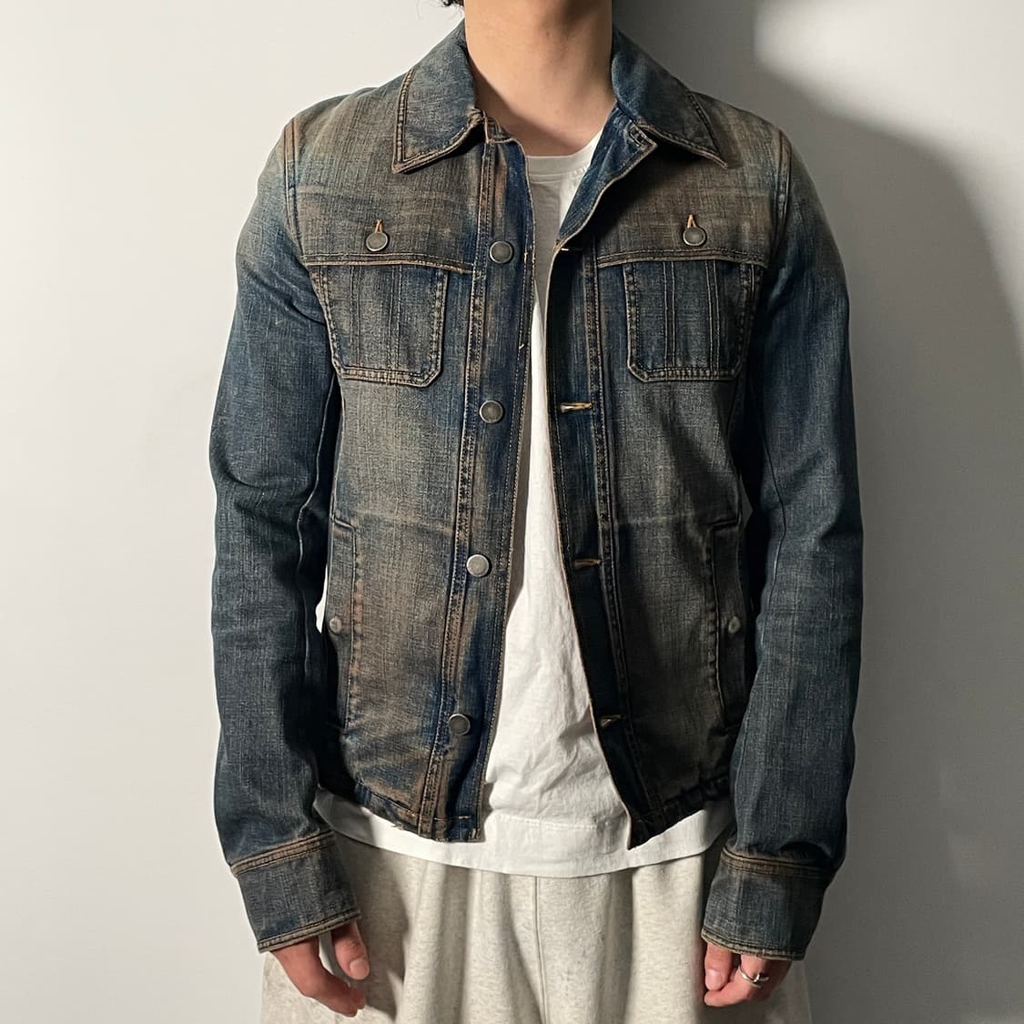 05ss 디올 에디슬리먼 녹워싱 데님자켓 (onp.281)   상품이미지1