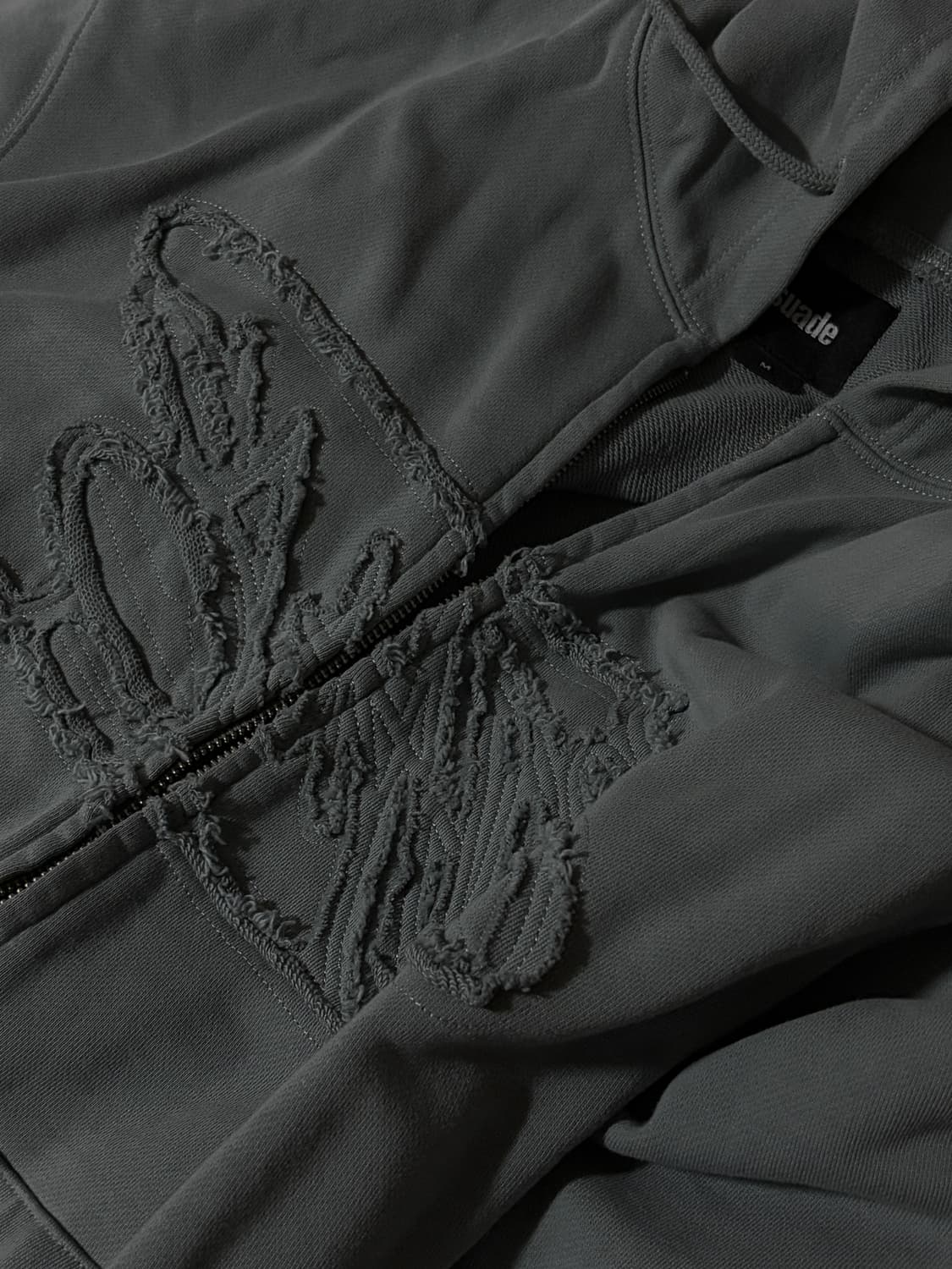 (새상품)LOOSE SUADE HOOD ZIP UP [BLUE GRAY] 상품이미지2