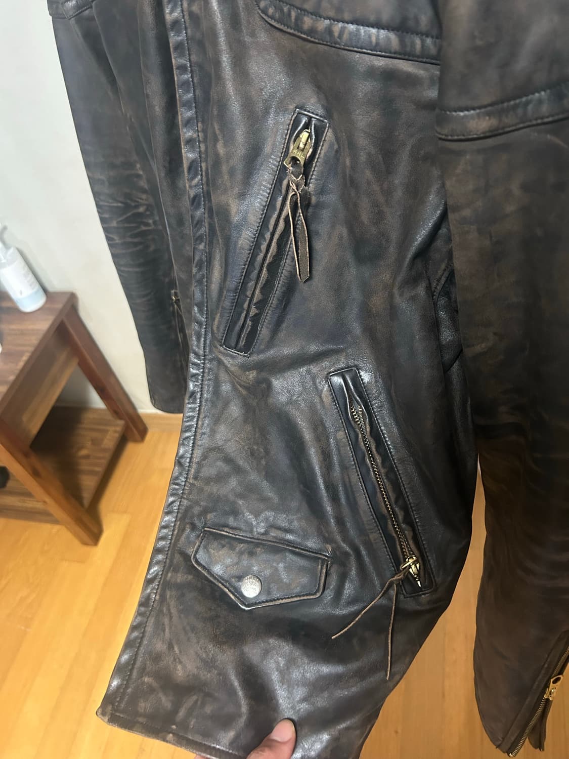 rrl 레더 모토 자켓 m 상품이미지7