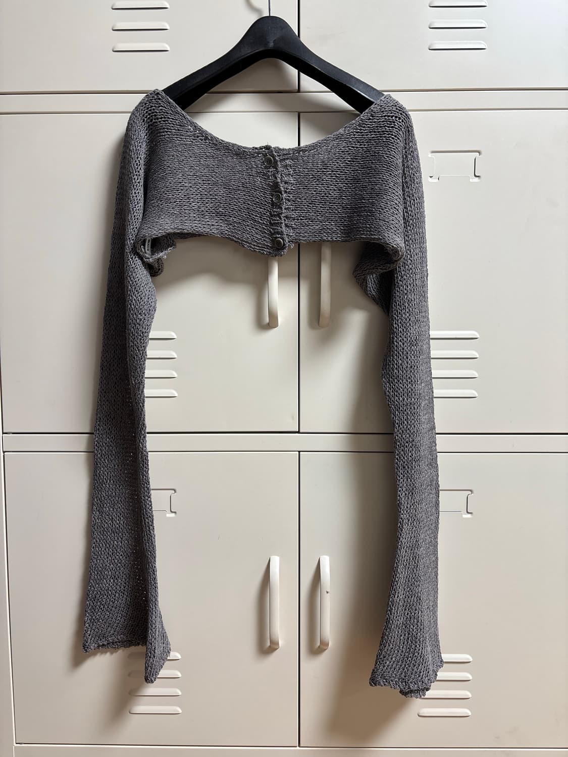 OPEN YY 크롭 볼레로 니트 가디건 (1 size / 그레이) 상품이미지2