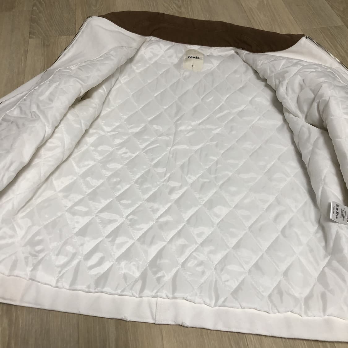 (3) 노클 NOCLE 캔버스 올든 싱글 워크 자켓 화이트 상품이미지5