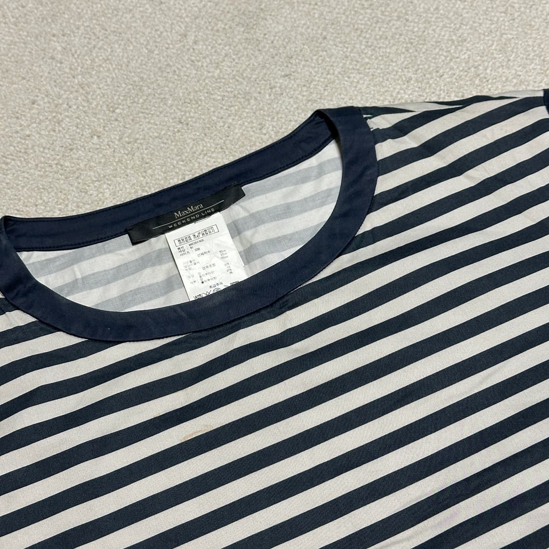 막스마라 스트라이프 배색 반팔 원피스 상품이미지8