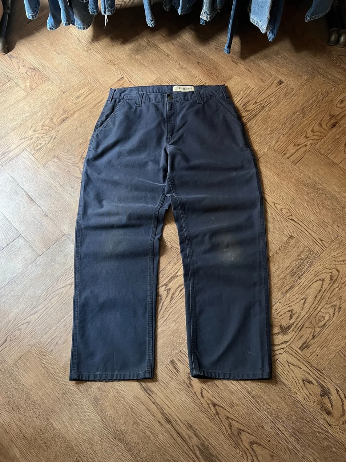 [34]칼하트 USA 덩가리핏 미드나잇 네이비 싱글니 카펜터 워크 팬츠 상품이미지1