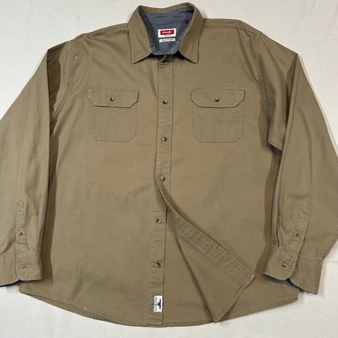 XL) Wrangler 랭글러 투포켓 워크웨어 코튼 셔츠 브라운 상품이미지2