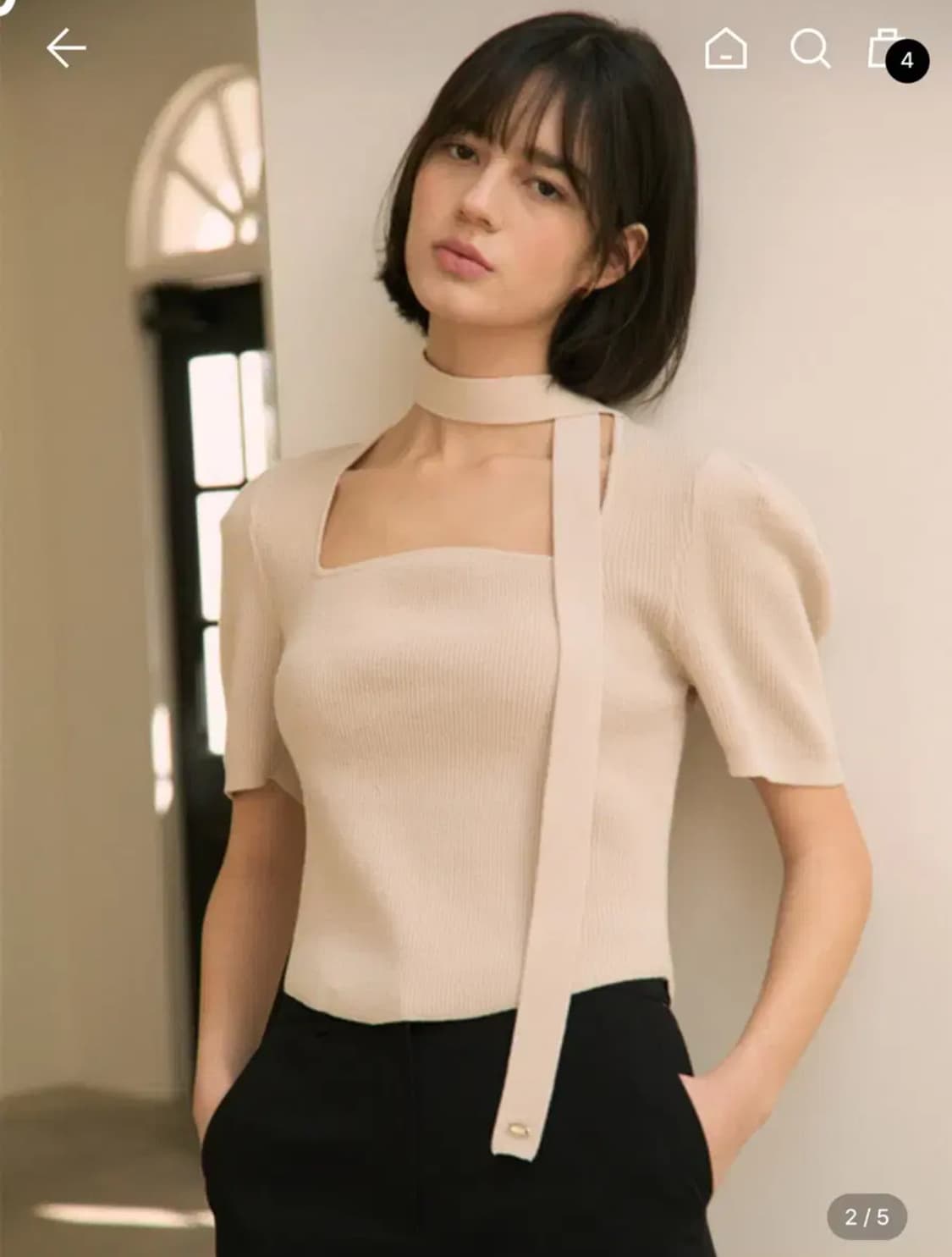 온앤온 스퀘어넥 풀오버 상품이미지1