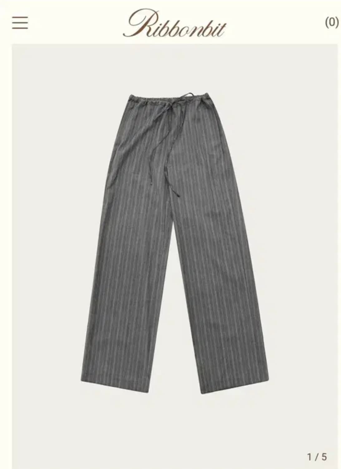 리본빛 ribbonbit cliff gray stripe pants 상품이미지1
