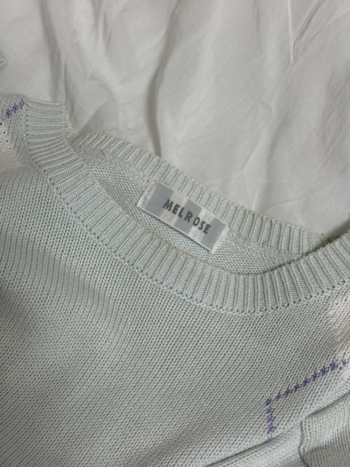 멜로즈 빈티지 아가일 니트 상품이미지2