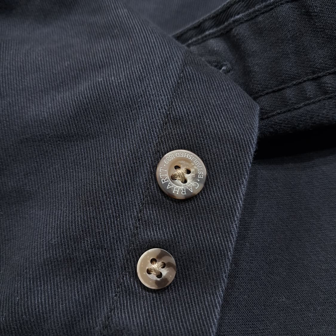 CL397 2XL 칼하트 90s 코튼 버튼다운 블랙 셔츠 남방 상품이미지5