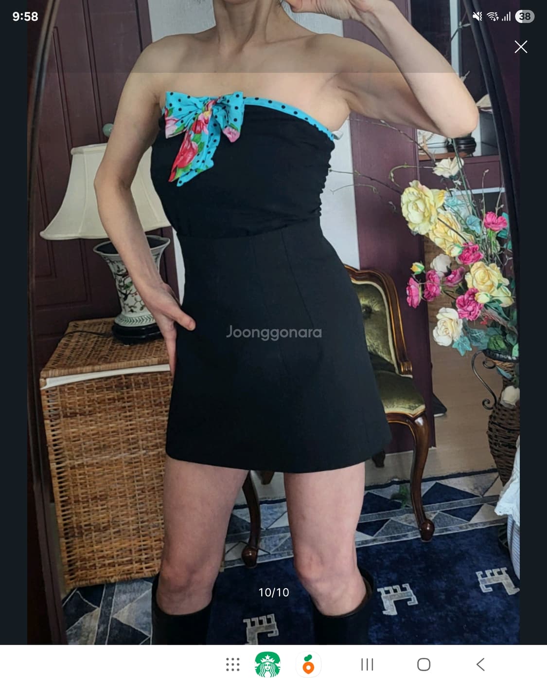 자라 하이웨이스트 스컷 블랙 상품이미지6