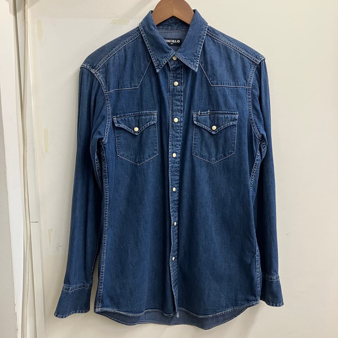 N148 올드 유니클로 웨스턴 데님 청셔츠 상품이미지1