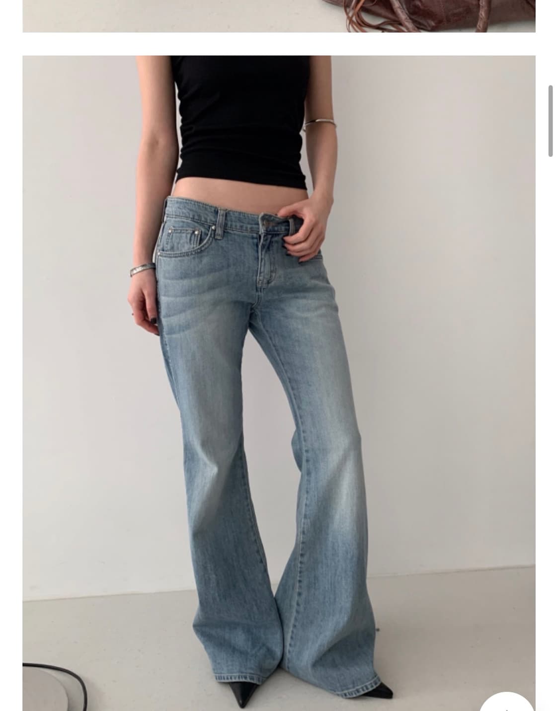 PINK POINT LOW DENIM PANTS * 상품이미지1