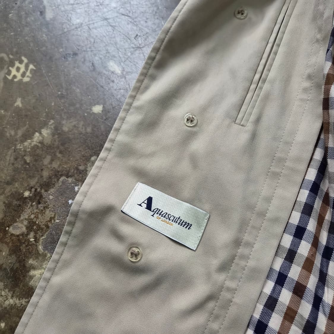 100) 아쿠아스큐텀 맥코트 싱글코트 트렌치코트 메이드인 이태리 상품이미지6