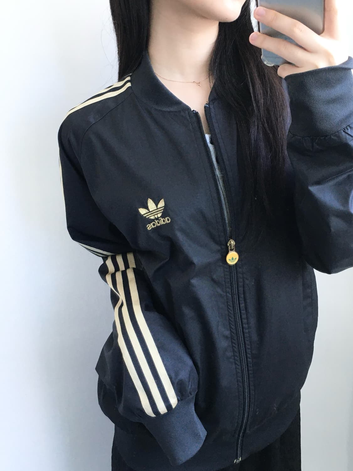 Adidas 아디다스 트위스트 블랙-골드 져지 자켓 상품이미지1
