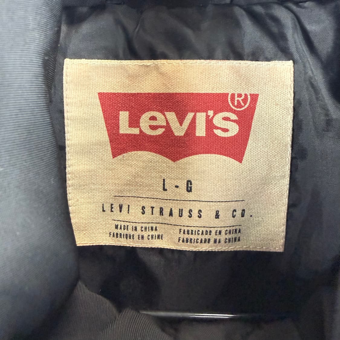 (무료배송)L) 리바이스 올드스쿨 나일론 헌팅 자켓 블랙 상품이미지3