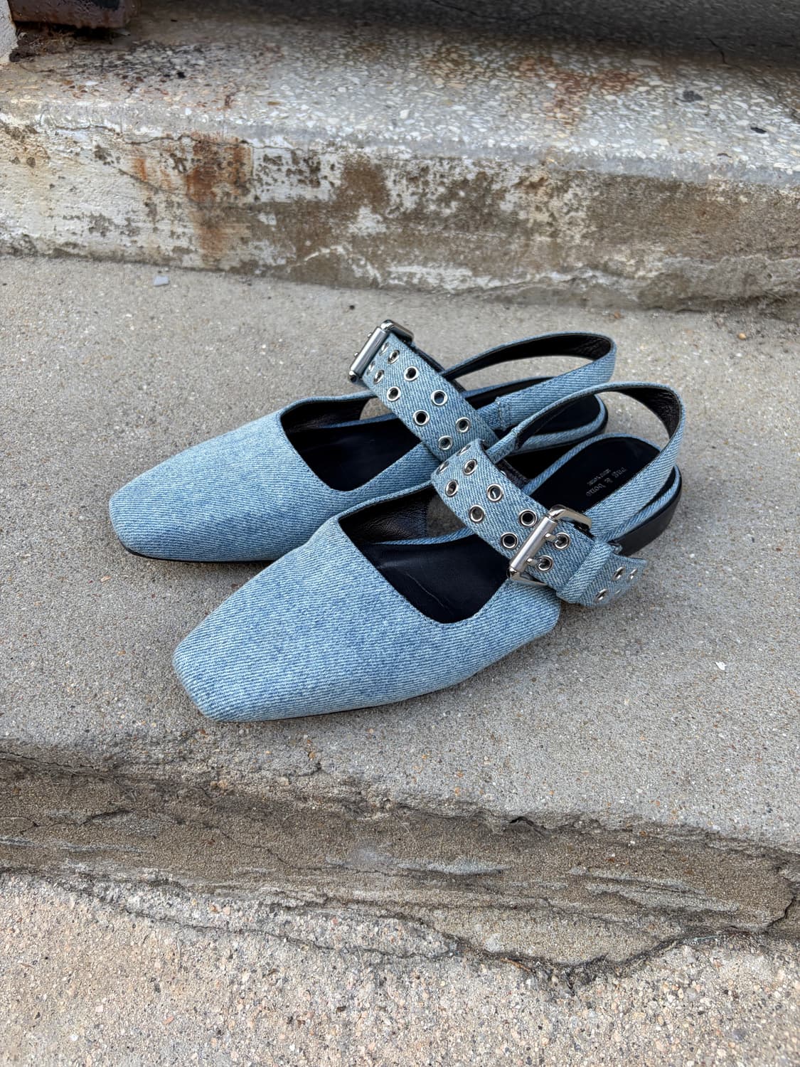 235) Rag&Bone 데님 버클 슬링백 플랫 슈즈 상품이미지2