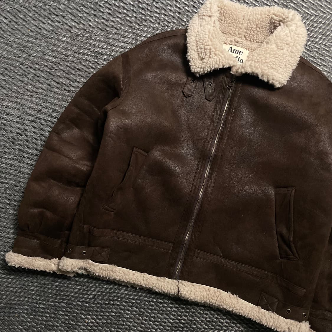 Ame Studio 하이넥 스웨이드 무스탕 자켓y 5318 상품이미지3