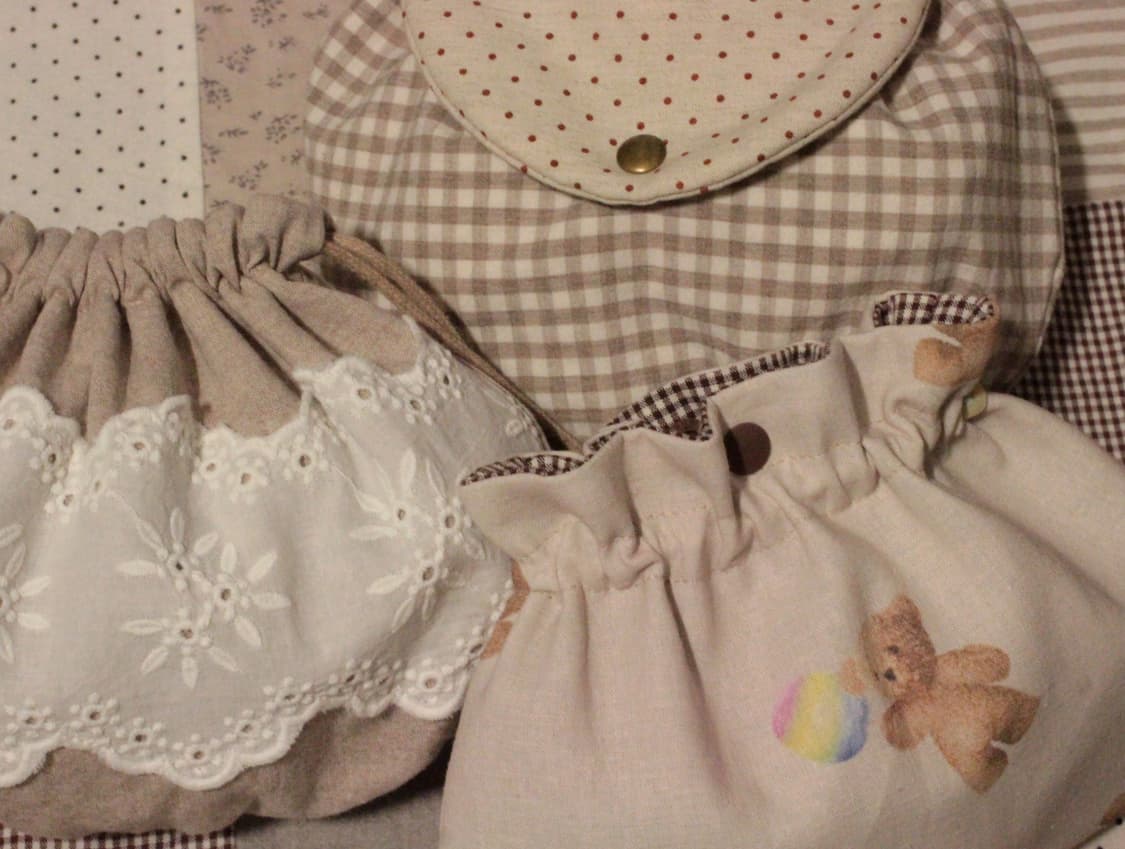 핸드메이드 곰무늬 밴딩 파우치 상품이미지7