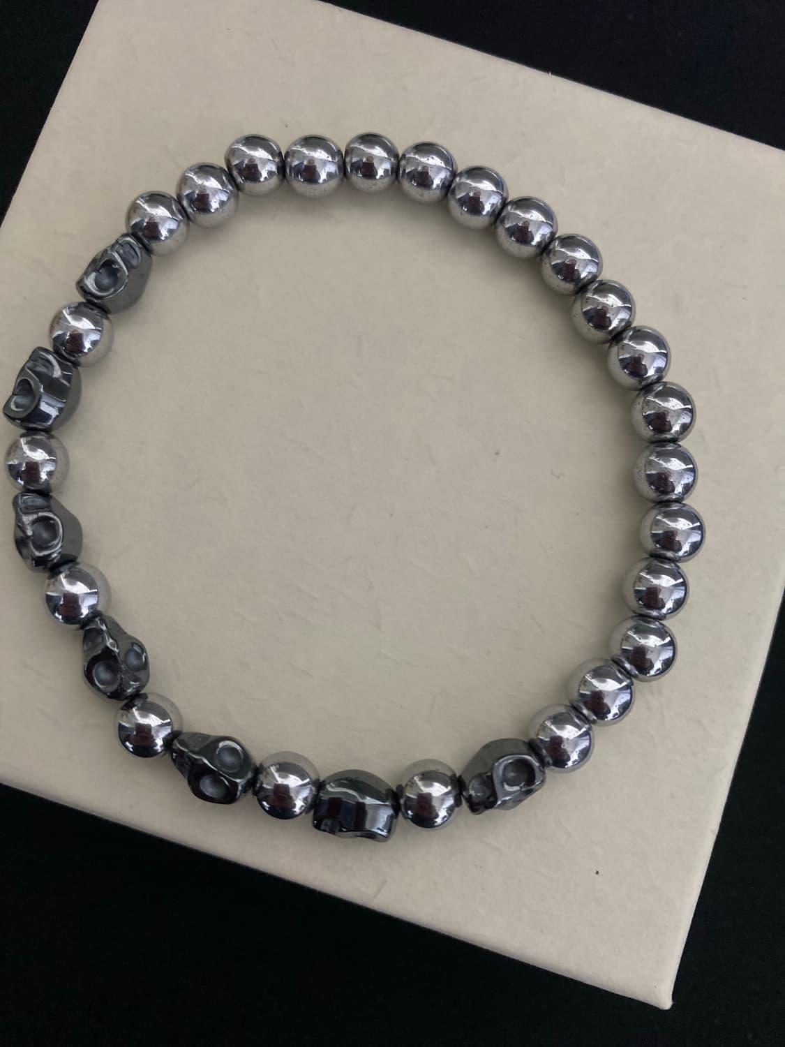 스컬 헤마타이트 팔찌 상품이미지4